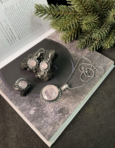 Rose Quartz jewellery set