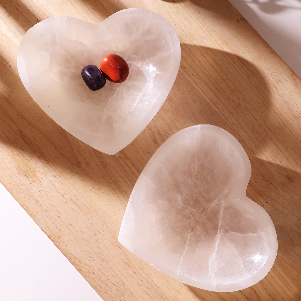 Selenite Heart Shape Bowl, Crystal for Cleansing, Charging (7)