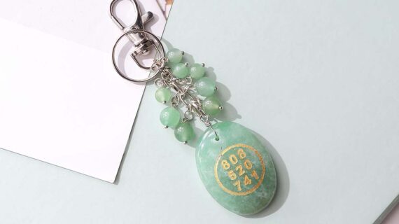 Green Aventurine Money Switch Zibu Key Chain