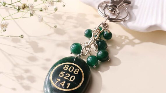 Green Jade Money Switch Zibu Key Chain