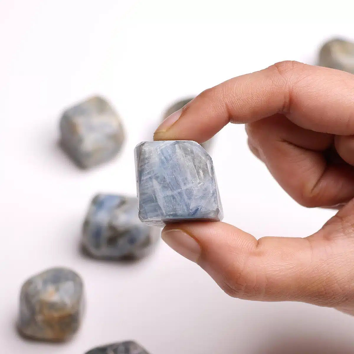 Blue Kyanite Tumble Stone-Shubhanjali (1) Shop Natural Blue Kyanite Crystal Tumble Stone