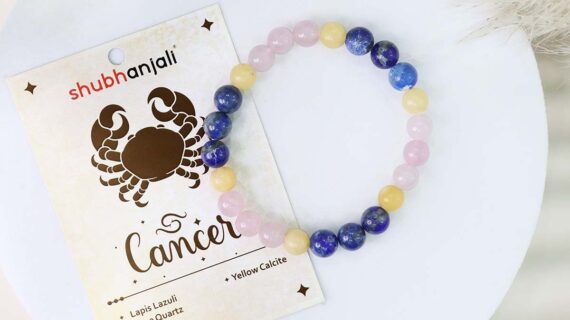 Cancer (Karka) Zodiac Sign Bracelet 8MM