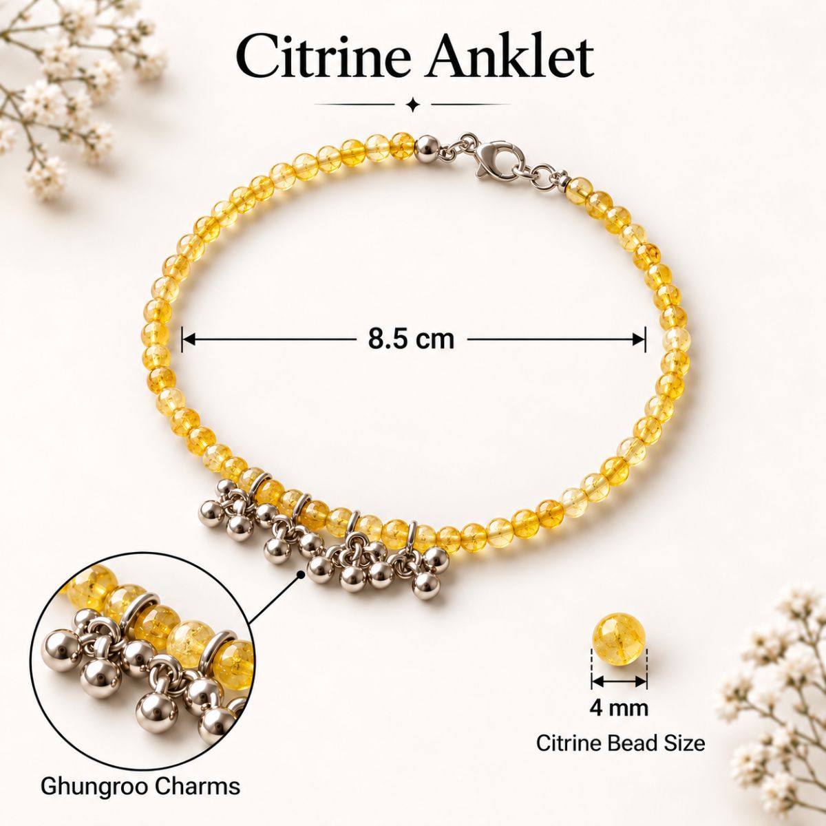 Citrine Leg Foot Anklet citrine leg foot anklet