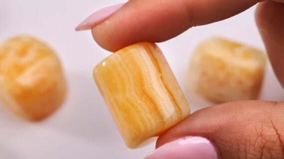 Honey Calcite Tumbles Stone