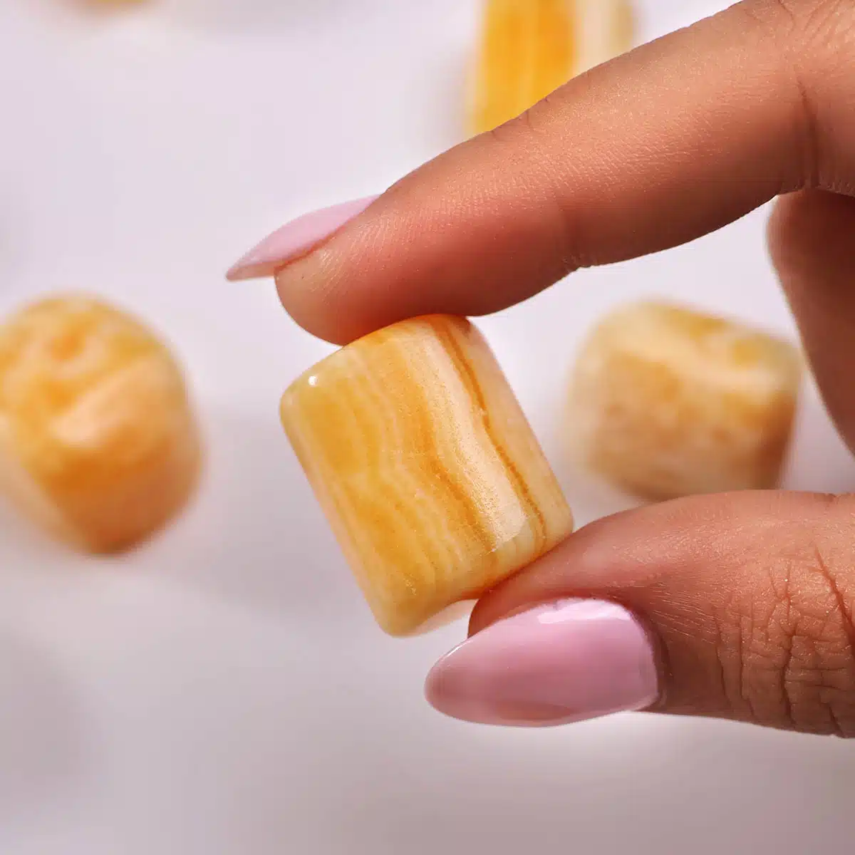 Honey Calcite Tumbles Stone-Shubhanjali (1) Shop Honey Calcite Crystal Tumbles Stone