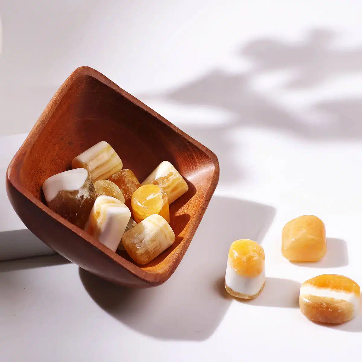 Honey Calcite Tumbles Stone-Shubhanjali (2) Shop Honey Calcite Crystal Tumbles Stone