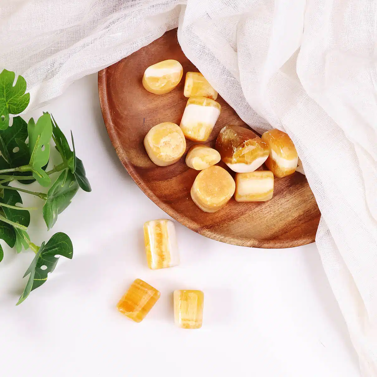 Honey Calcite Tumbles Stone-Shubhanjali (3) Shop Honey Calcite Crystal Tumbles Stone