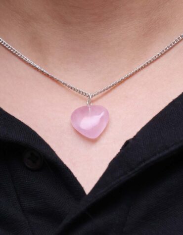 Shop Rose Quartz Mini Heart Pendant For Girls/Women