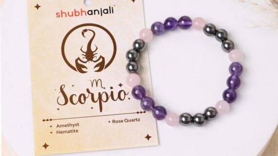 Scorpio (Vrishchika) Zodiac Sign Bracelet 8MM