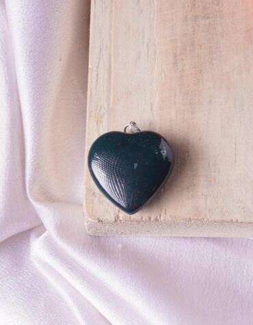 blood stone heart pendant