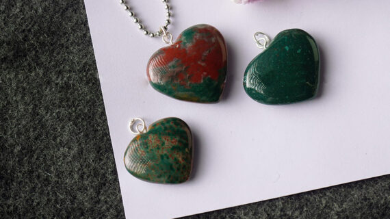 Blood Stone Heart Pendant