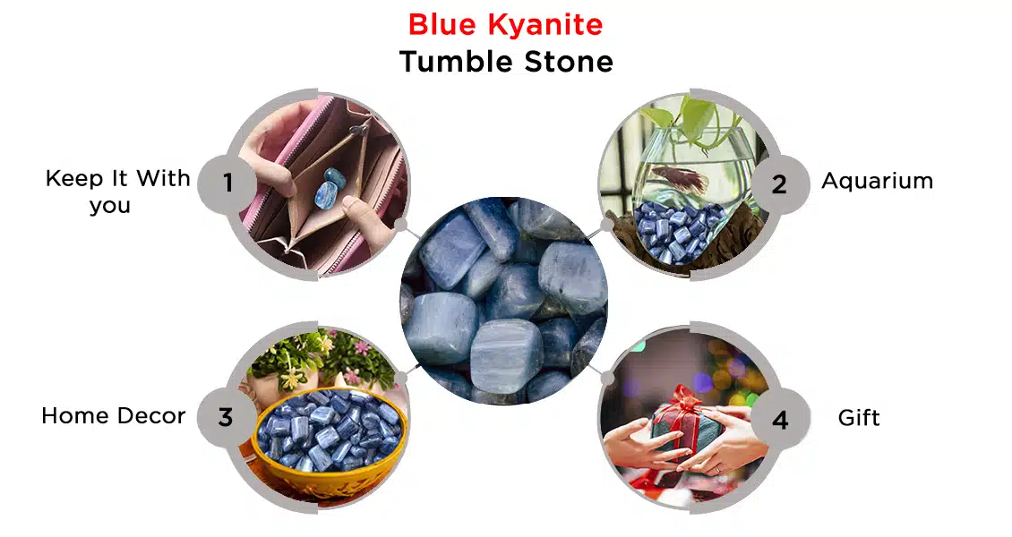 Natural Blue Kyanite Tumble Stone