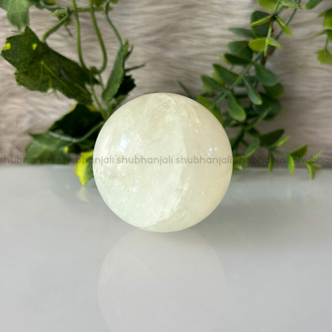 Natural Yellow Calcite Crystal Sphere / Ball