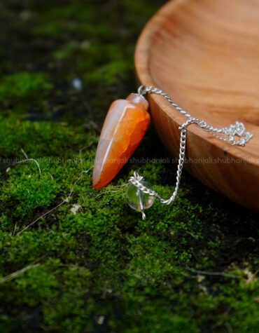 Natural Red Carnelian Bullet Pendulum