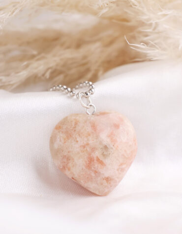 sunstone heart pendant