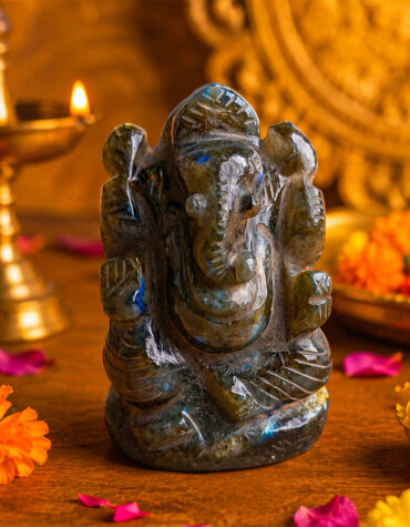 labradorite stone ganesha
