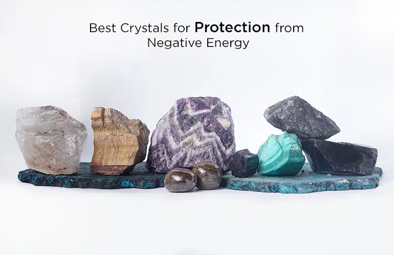 Crystals for Protection from Negative Energy