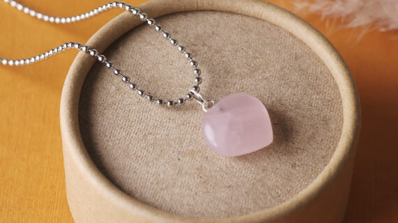 Rose Quartz Mini Heart Pendant