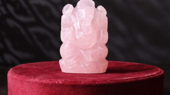 Rose Quartz Stone Ganesha