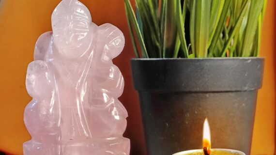 Rose Quartz Lord Hanumanji Idol | Murti