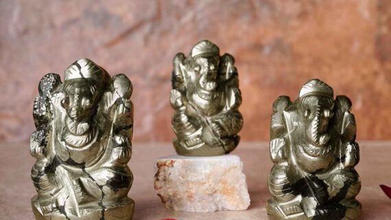 Pyrite Stone Ganesha Murti / Idol