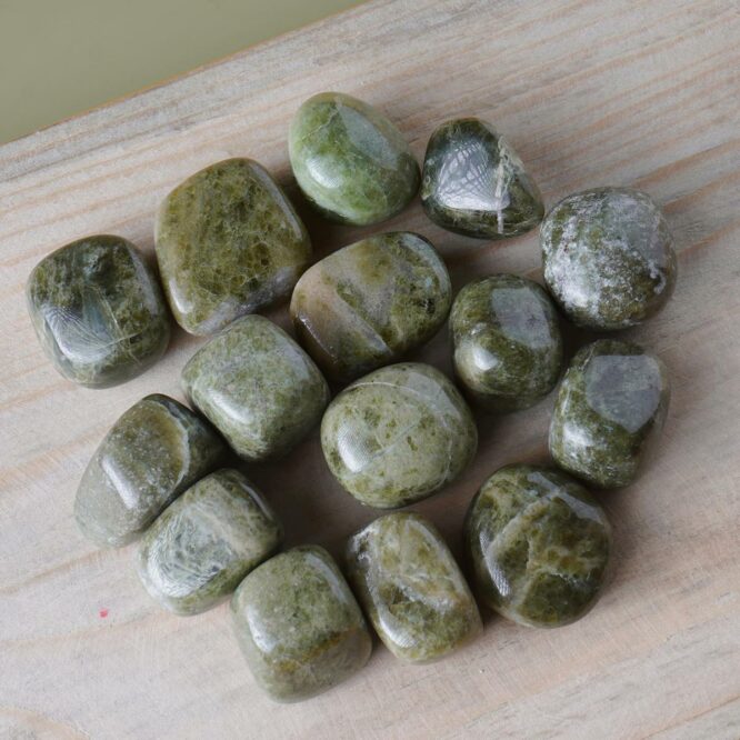 Natural Vesuvianite Crystal Tumble Stone