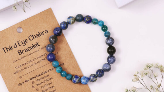 Third Eye Chakra Bracelet, 8MM