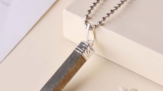 Pyrite Pencil Pendant