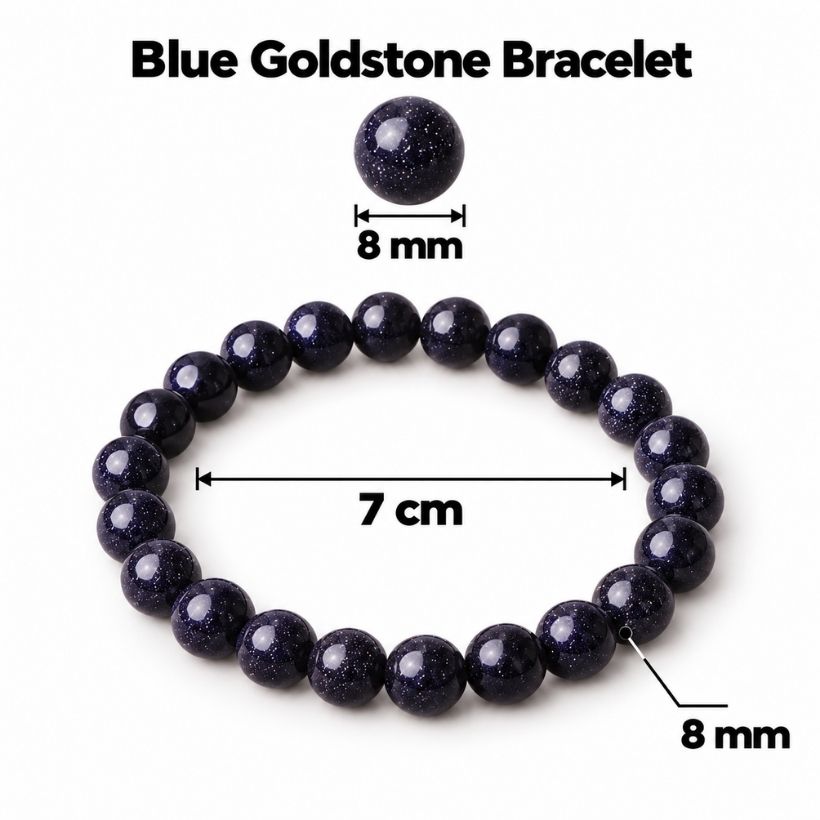 Blue Goldstone Bracelet (Man-Made) blue goldstone bracelet (man made)