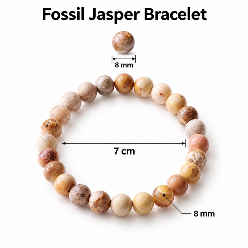 Fossil Jasper Bracelet 8mm fossil jasper bracelet 8mm