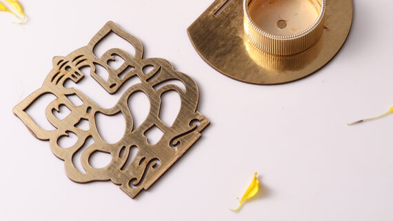 Ganesha Shadow Diya Lamp | Candle Light Holder