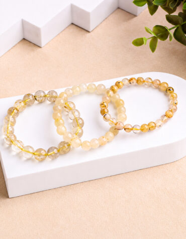 golden rutile quartz bracelet 6 mm