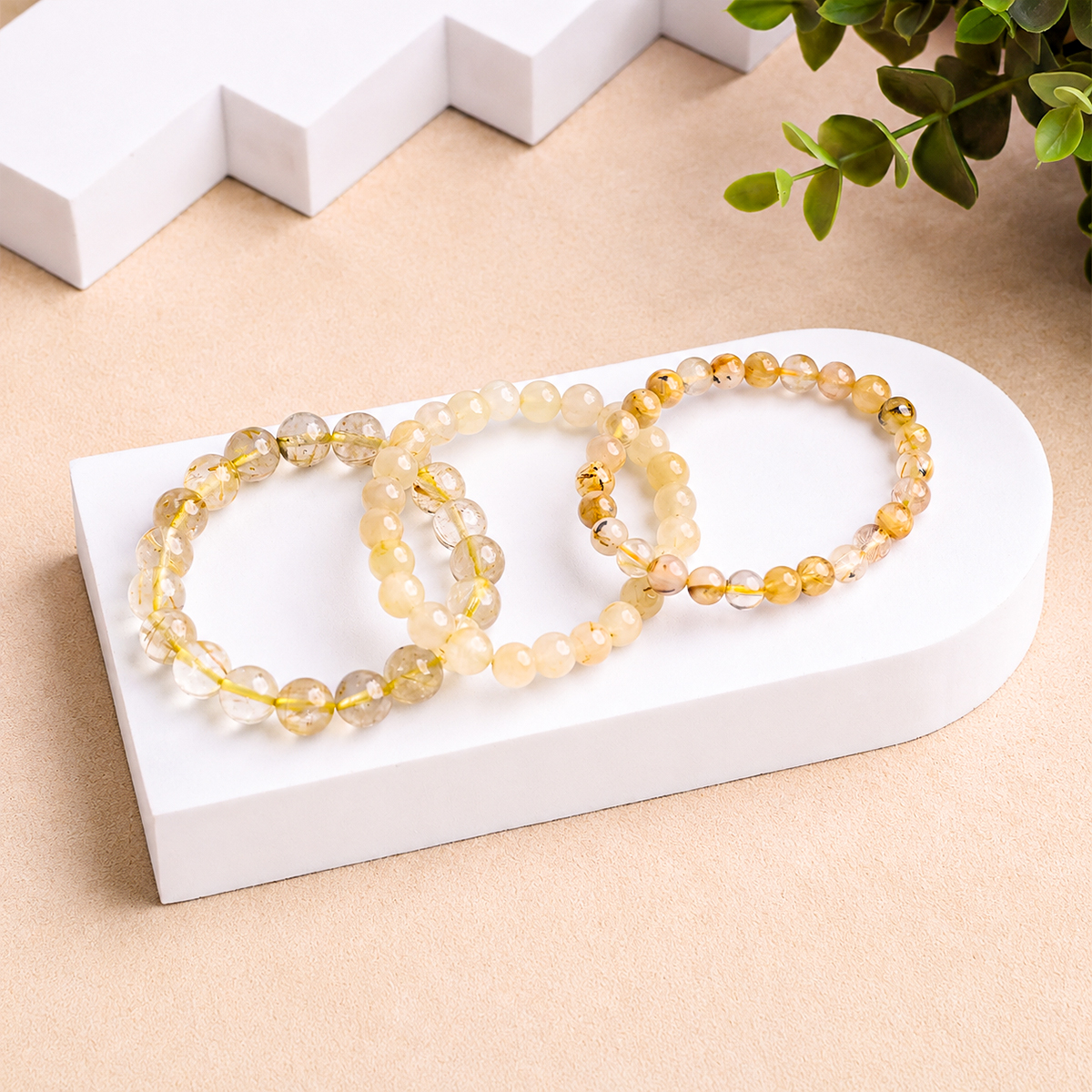 Golden Rutile Bracelet golden rutile quartz bracelet 6 mm