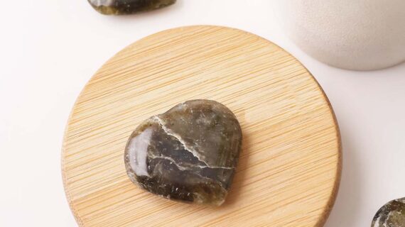 Labradorite Heart Stone