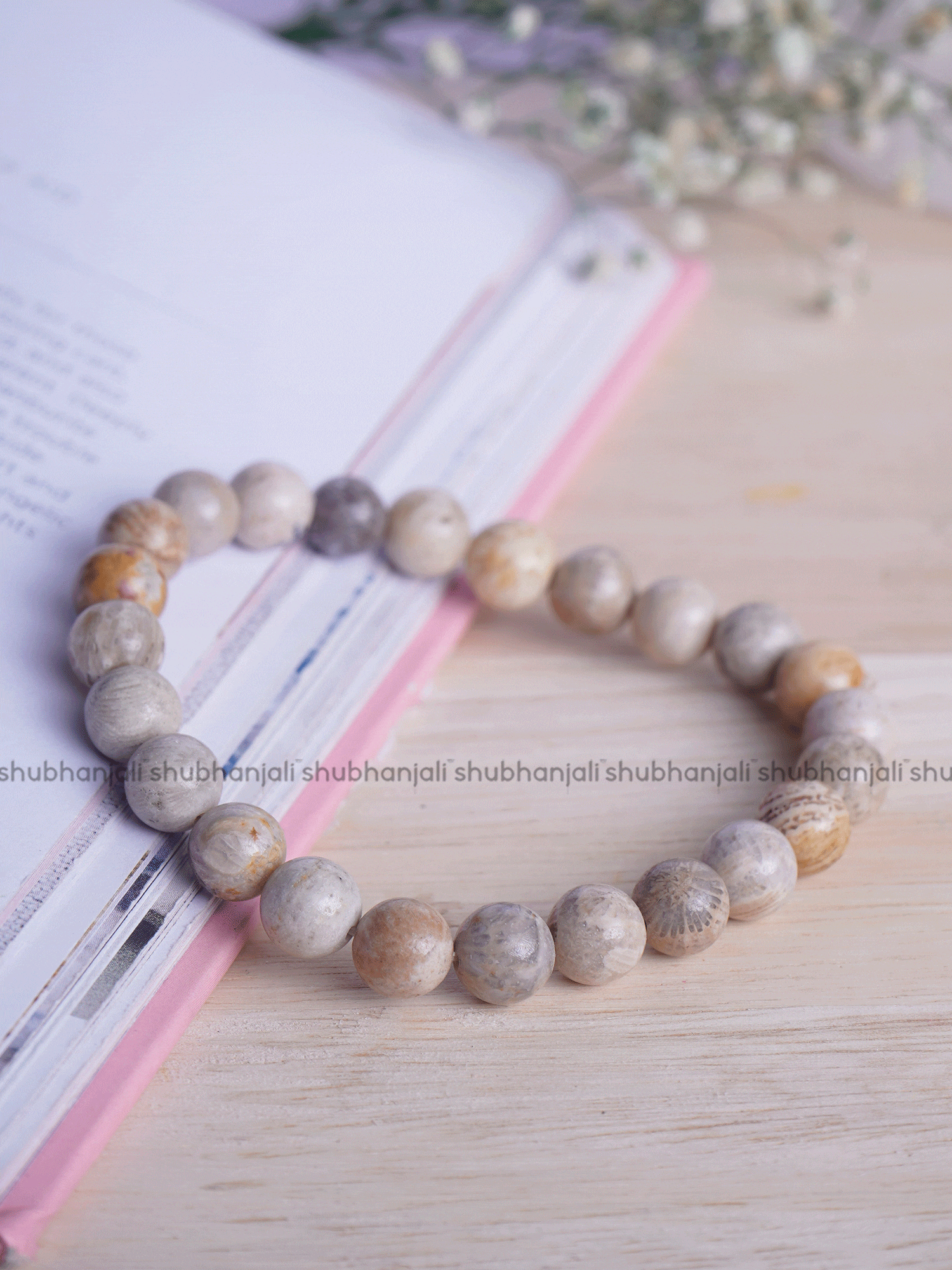 Crystal Bracelet Buy Online Fossil Jasper Crystal Bracelet Shubhanjali