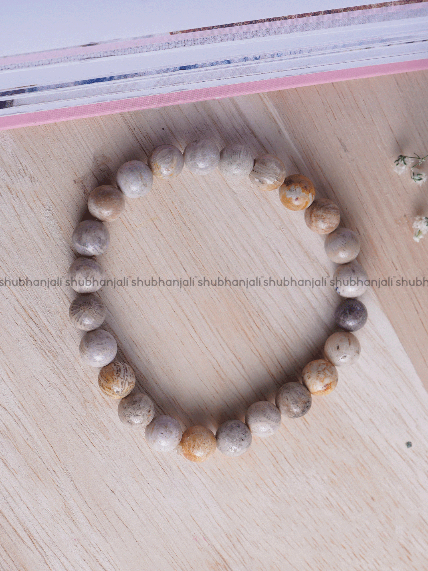 Crystal Bracelet Buy Online Fossil Jasper Crystal Bracelet Shubhanjali
