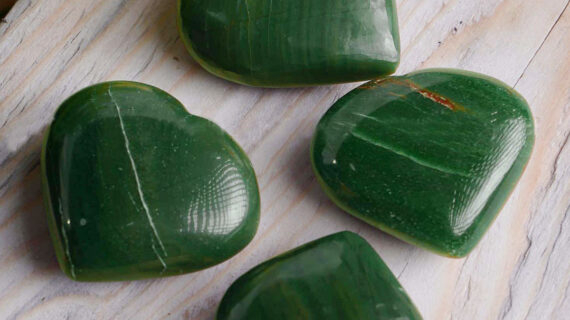 Green Jade Heart Stone