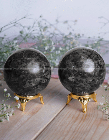 Natural Larvikite Crystal Polished Sphere