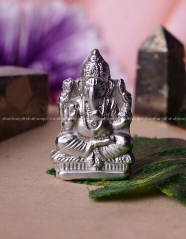 Natural Parad Ganesh Statue Murti