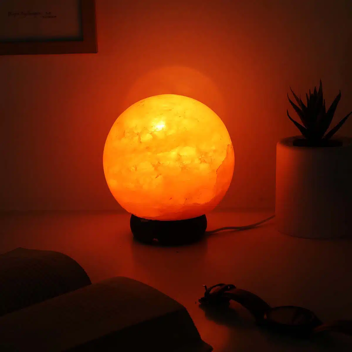 Shubhanjali-Sphere Himalayan Salt Lamp (1) Shop Natural Sphere Himalayan Salt Lamp