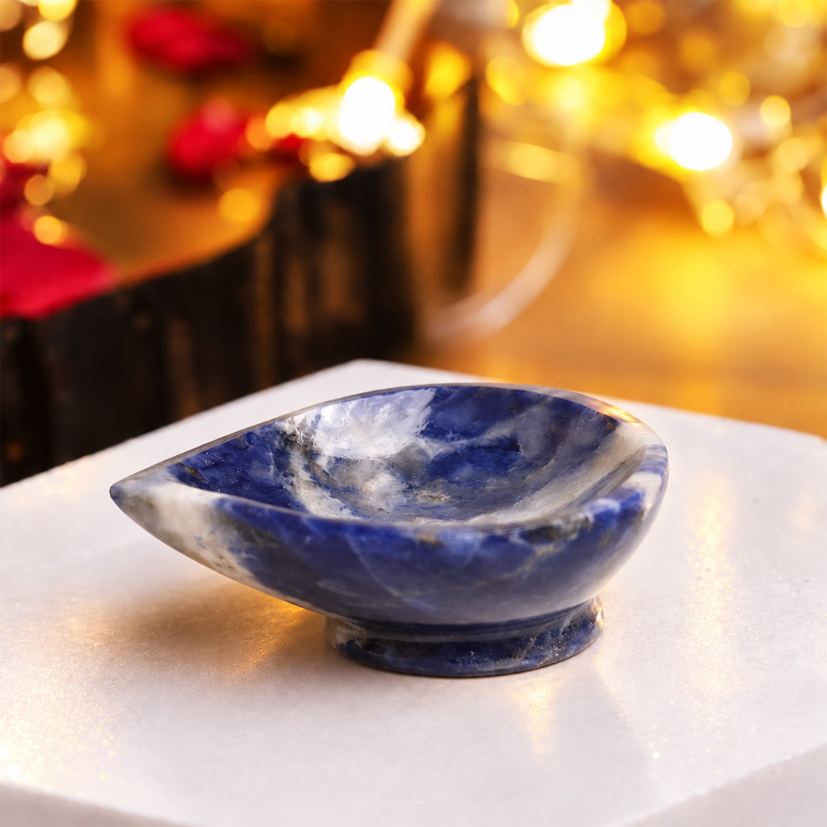 Sodalite Diya-Shubhanjali Store (3) crystal diyas