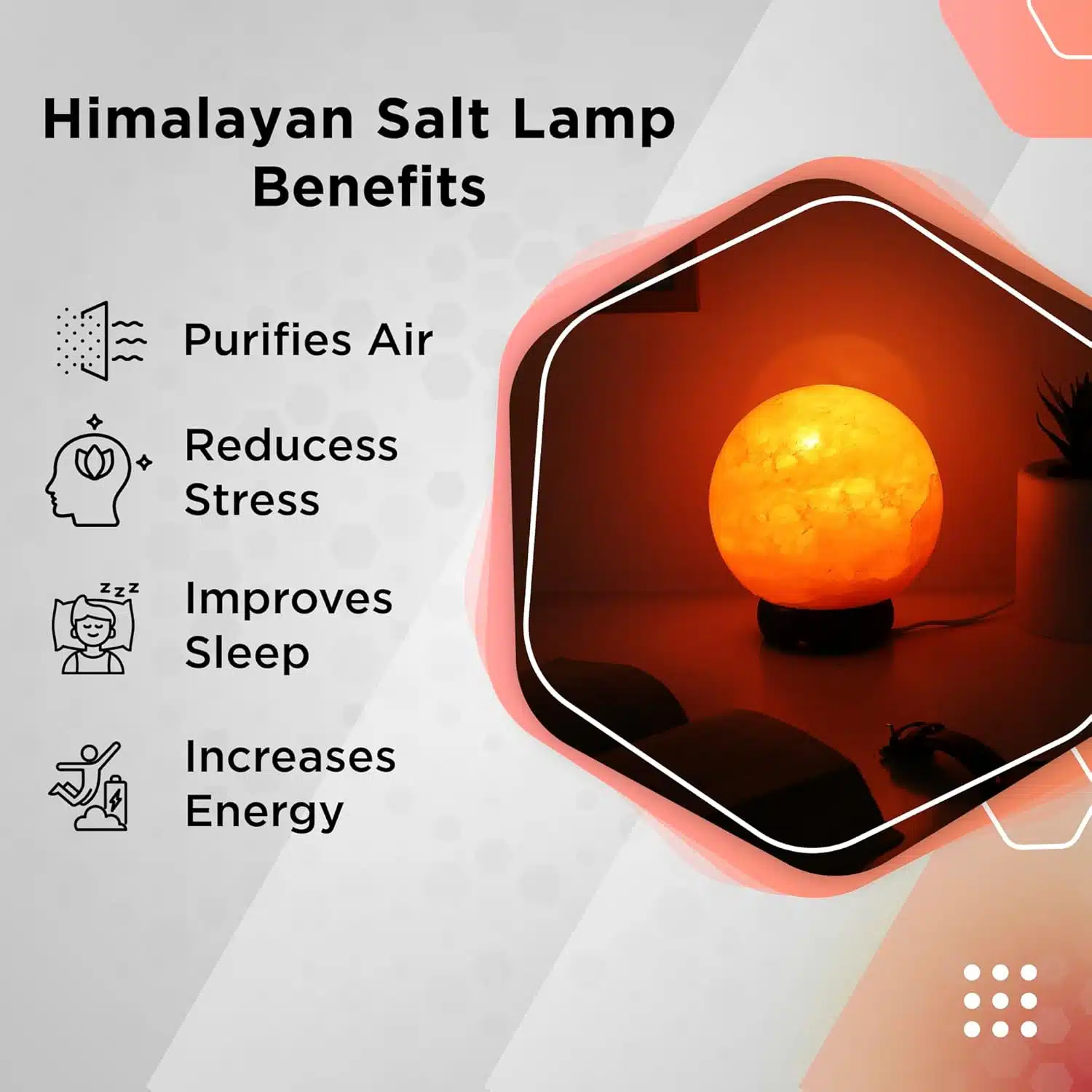 Sphere Himalayan Salt Lamp-Shubhanjali (3) Shop Sphere Himalayan Salt Lamp