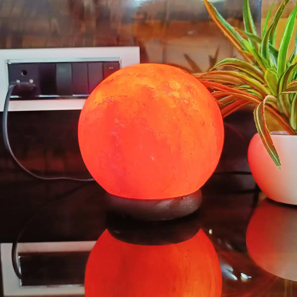 Sphere Himalayan Salt Lamp-Shubhanjali (4) Shop Sphere Himalayan Salt Lamp
