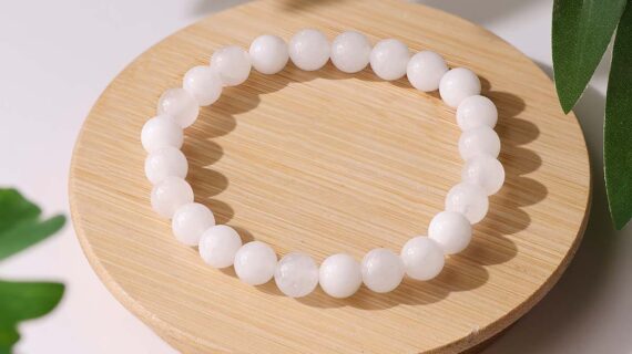 White Agate Bracelet 8MM