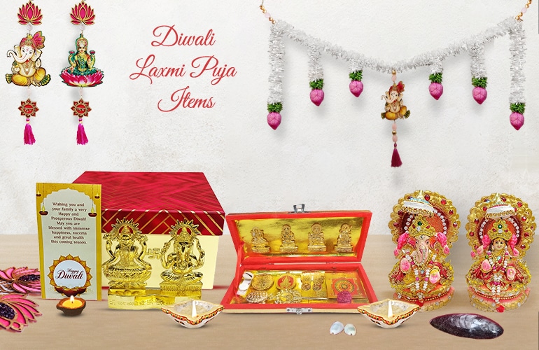 Diwali Laxmi Puja items