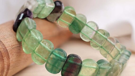 Fluorite Oval Faceted Bracelet