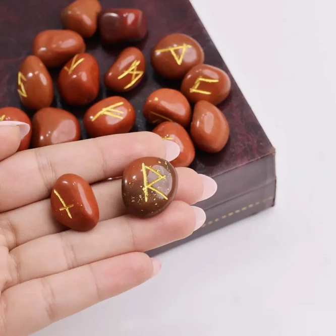 Red Jasper Runes | Courage, Strength & Energy - Shubhanjali