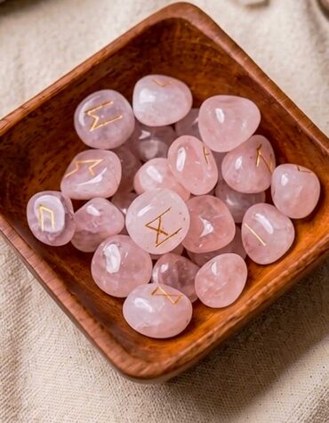 black agate runes set