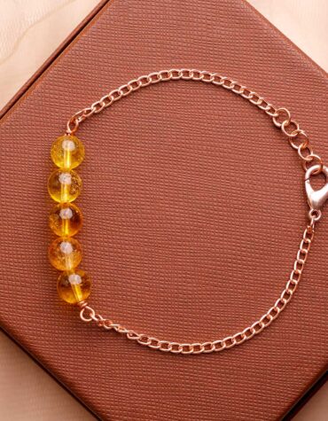 citrine five beads bracelet