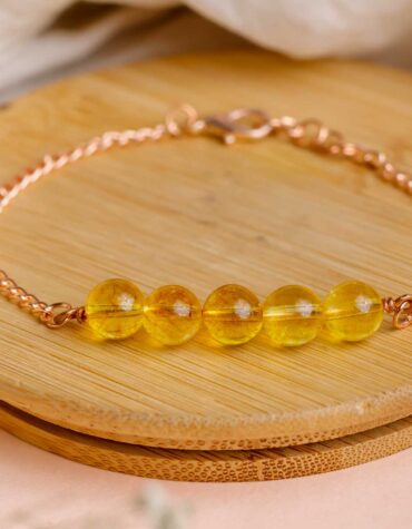 citrine five beads bracelet